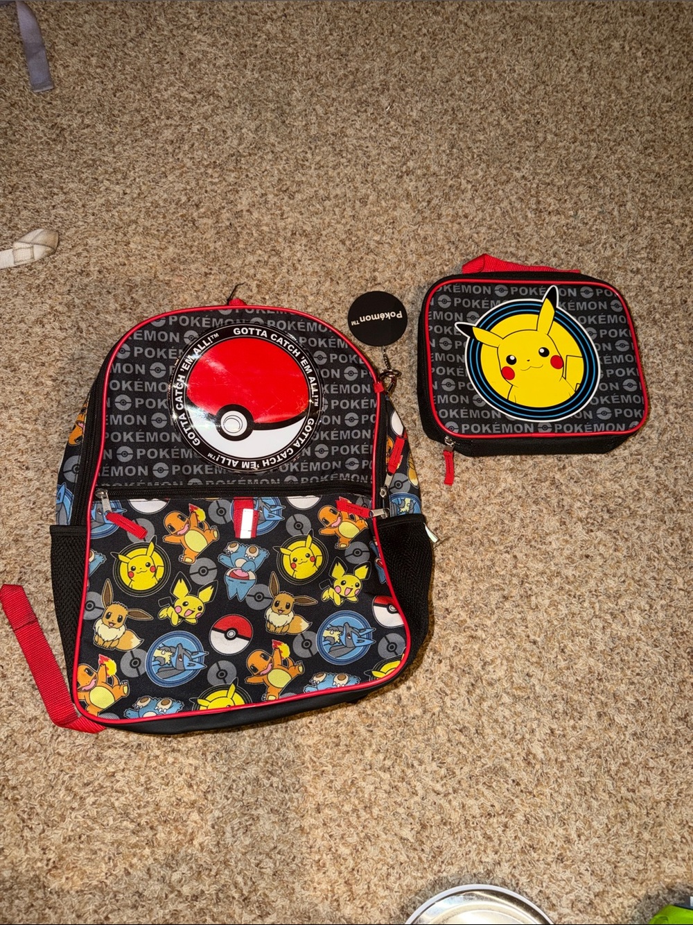 Bioworld Pokemon Backpack Featuring Pikachu Eevee Charmander Munchlax